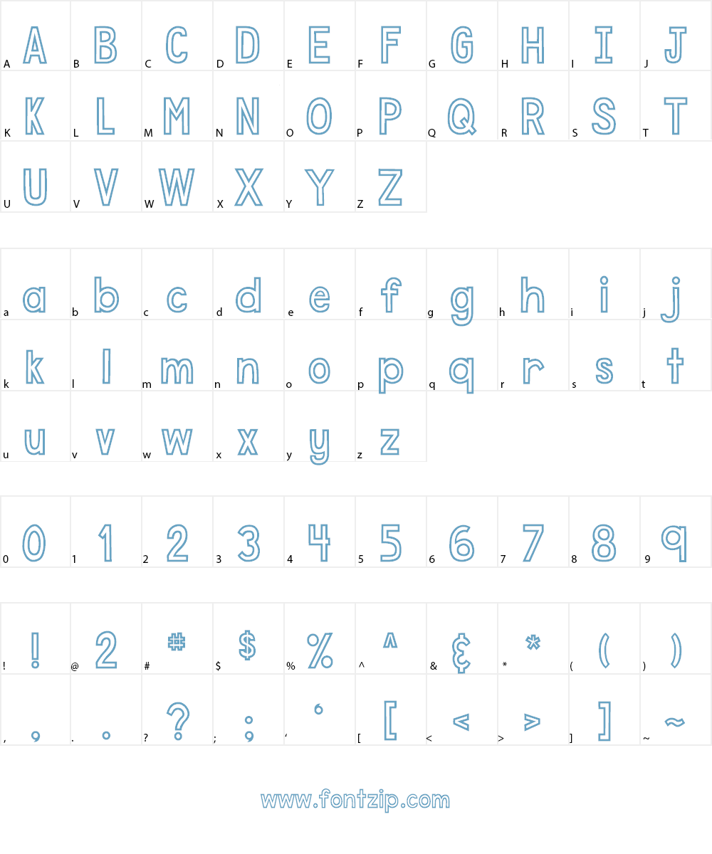 DJB Speak Out Font Character